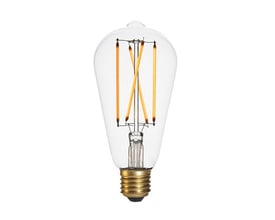 DANLAMP Edison LED-lyskilde med klar, dråbeformet pære, synlige LED-filamenter og E27-fatning, 4 W.
