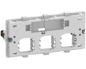 Schneider Electric LK FUGA® dataudtag i hvid plast med plads til 3 Actassi konnektorer, 2 modul bredde, uden afdækning.