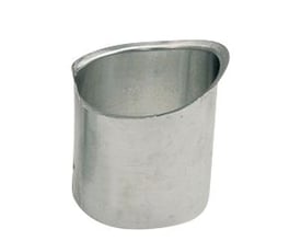 VM zink tudstykke, 87mm i diameter, 1/4-rund form med børdlet overflade, fremstillet af zink.