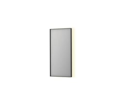 Sanibell INK SP32 LED spejl, 40x80 cm, med matsort ramme og baggrundsbelyst lys.