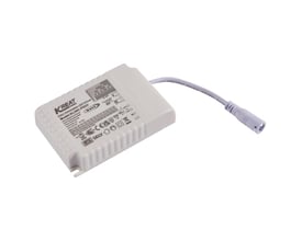 Ansell Lighting multi-current DALI2, 1-10V, PushD LED-driver, model KL30C-PDIV, med hvidt kabel og konnektor.