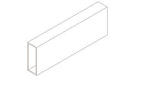 Eaton skinneisolation 30 x 10 mm, 3 meter lang, isoleringsprofil med rektangulært tværsnit i enkel skitse.