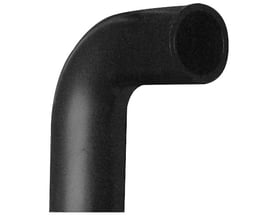 Georg Fischer PE-svejsebøjning, 500 mm diameter, 90° vinkel og PN16 trykklasse i sort PE100 materiale.