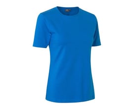 ID Identity T-shirt til damer i azurblå, størrelse 2XL, med rund hals og tætsiddende pasform.