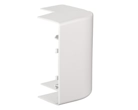 Schneider Electric OptiLine 45 udvendigt hjørne i polarhvid PC/ABS materiale med dimensioner 140 x 55 mm.