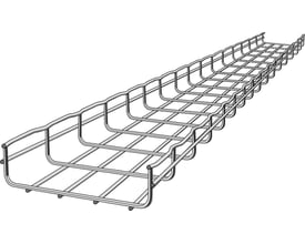 Detaljeret visning af Legrand gitterbakke CF 54/100-X, der fremhæver dens struktur, 54x100mm dimensioner og varmgalvaniserede stål.