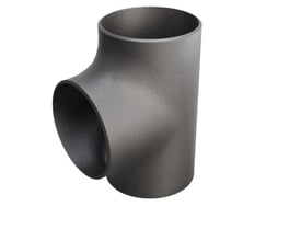 Tee P235GH fitting med dimensionerne 139,7 x 4 mm, fremstillet af stål på hvid baggrund.