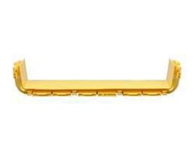CommScope FiberGuide samlestykke i gul, 24x4" (600x100mm) med rillede sider for kabelstyring.