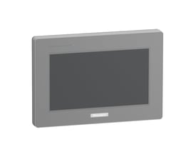 Schneider Electric Pro-face STM6000 touch panel display med 7" skærm i grå plast med Pro-face logo.