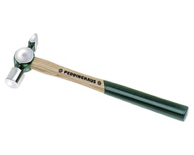 Peddinghaus bænkhammer med tværpen, 195 g, model 5077.03, med lyst skaft og mørkt greb.