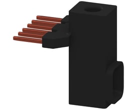 Siemens parallelstik med 3-polet TS-klemme og skrueklemmetilslutning på hvid baggrund.