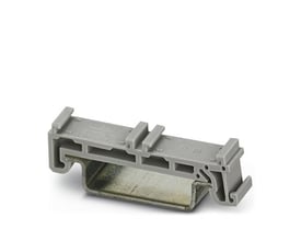 Phoenix Contact montagebuk PTFIX 1,5-NS35AD, 8mm bred, grå plast med metalbase, isoleret.