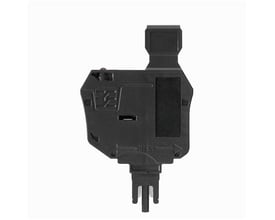 Weidmüller sikringsholder SIHA 3/G20/LD i sort plast med tydelig 'OPEN' markering.