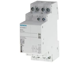 Siemens fjernbetjeningskontakt 32A, 230VAC, med 4 NO kontakter og modelnummer 5TT4456-2, vist på hvid baggrund.