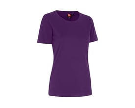ID Identity dames T-shirt i lilla, størrelse 3XL, med kortærmet design og let figursyet pasform.