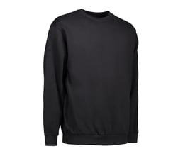 ID Identity GAME sweatshirt i sort str. 2XL, vist fra siden med rund hals og rib ved ærmer og bund.