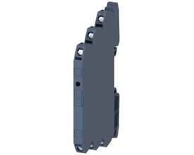 Siemens SIRIUS 3RS70 signalkonverter til galvanisk isolering, 24VAC/DC, med 3-vejs, 4-20mA input og 0-20mA output.