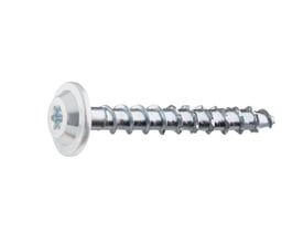 Grabber MTX betonskrue på 40 mm med sølvfarvet, groft gevind, spids og bredt hoved med TX20-kærv.
