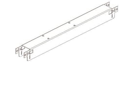Eaton Tabula skinneholderjern til bundmontering, 3 meter langt metaljern med monteringshuller og endeflanger.