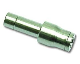 Parker Legris reduktion 3666 i FDA kemisk forniklet messing til Ø8x12 mm rør, ROHS godkendt.