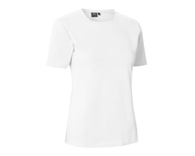 ID Identity T-shirt til damer i hvid, størrelse 3XL med rund hals og korte ærmer i bomuld med stretch.