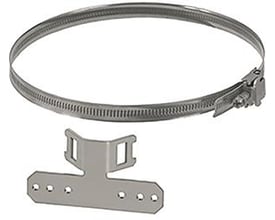 Hensel mastebeslag til forgreningsdåser, komplet med rustfri stålstrop og monteringsplade.