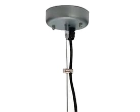 Ansell Lighting Gemini linear wirekit på 1,3 meter med rund loftskop, sort ledning og tynd ophængswire.