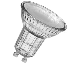 Ledvance PAR16 VALUE LED-reflektorlyskilde i klart glas med GU10-sokkel, 350 lm og 36° spredningsvinkel.
