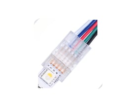 LED strip-kobling med løse ledninger, 10mm bred, RGBW, IP20 og 5V-24V tilslutning vist.