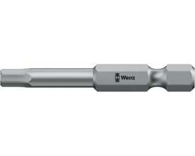Nærbillede af Wera Bits 840/4 Z unbrako, viser Hex-Plus design og 2,5mm unbrako profil på metallisk overflade.