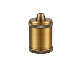 Halo Design RAW fatning til E27 pærer i messing metal med rustikt look og 8 cm højde.