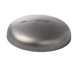 Syrefast endebund med R1 mål 133,7mm og diameter 139,7mm, fremstillet af rustfrit stål i stålkvalitet 4404.