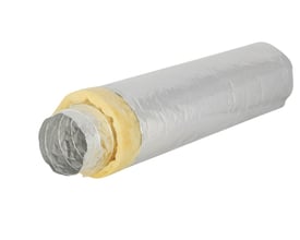 SONO25 lydslange, en isoleret fleksibel slange med perforeret aluminium inderskal og ydre reflekterende kappe.