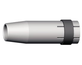 Abicor Binzel konisk gaskop med TBi Industries logo, NW 12,5 mm og L 63,5 mm, til svejseapplikationer.