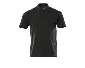 Mascot Sustainable poloshirt i dyb sort, størrelse S, med moderne pasform og stolpelukning med knapper.