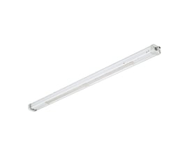Pacific WT475C industriarmatur i hvid med 1600mm længde, 7200lm og 4000K farvetemperatur, fremstillet af polycarbonat.