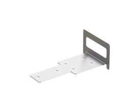 Mita boreskabelon SS CT 50/80 i rustfrit stål, vist med udstikkende arm og monteringshuller på hvid baggrund.