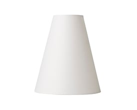 Nielsen Light Trafikskærm Emma, knækket hvid, lavet af stof med en fin struktur og E27 fatning.