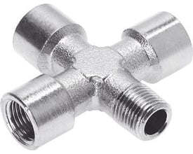 Festo X-forskruning NPFC-X-R14-3G14-MFFF med messing og forniklet gevind, fremstillet af robust metal.