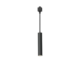 Sort Philips EasyLink Paxie-pendel med slankt, cylindrisk lampehoved, ledning og adapter til skinnesystem.