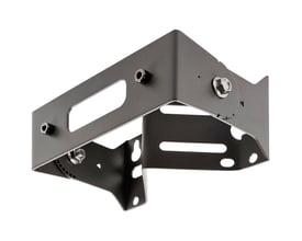 SG Armaturen Fevik vægbeslag i grafitstål med justerbar vinkel og monteringshuller, ideelt til udendørs facadebelysning.