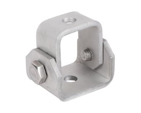 Walraven Rapidstrut justerbar støtte i rustfrit stål A4 med Ø 13 mm, vist skråt forfra med bolte.
