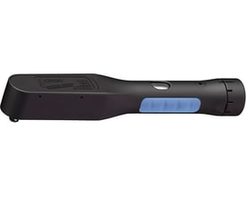 Nærbillede af Gedore 753 mini momentnøgle, der viser logo, modelnavn og indgraverede brugsinstruktioner på det sorte hus.