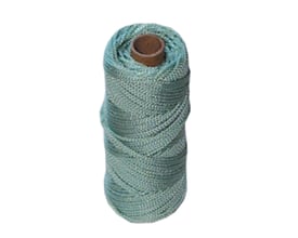 Grøn murersnor på en rulle, 0,5 mm tykkelse og 140 meter længde med en brudstyrke på 30 kg.