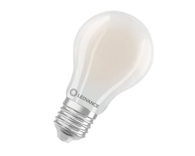 LEDVANCE dæmpbar LED-standardpære med mat hvid overflade, E27-fatning og lysstyrke på 470 lumen.