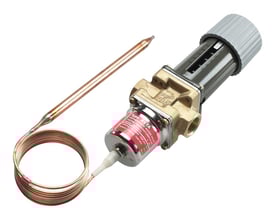 Nærbillede af Danfoss AVTA ventil med tydelig visning af typebetegnelse og tilslutningsdetaljer.