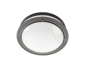 SG Armaturen Piano 2000 LED vægarmatur i grafit med rund, flad skærm, 14W og 3000K.