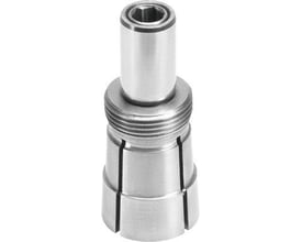 Festo spændbøsning EAMH-86-16-C27.3-P i metal med sekskantet hul og delte kæber for montering.