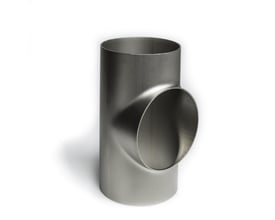 T-stykke i AISI316 stål med dimensionerne 60,3 x 2 mm og EN10253-3/4 standard.