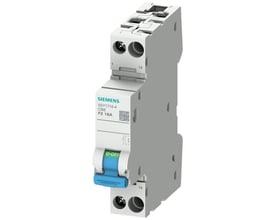 Siemens 5SY1704-4 automatsikring, 1-polet, 4A, 230V AC, med F2 karakteristik og 1 NO hjælpekontakt.